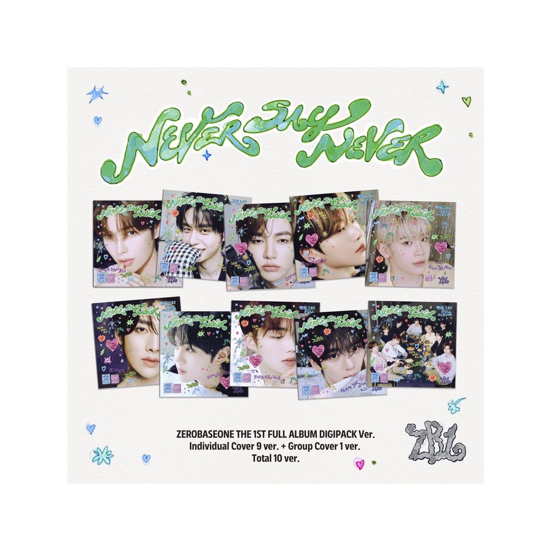[SEALED] ZB1 - NEVER SAY NEVER DIGIPACK VERSION (JIWOONG MATTHEW RICKY ...