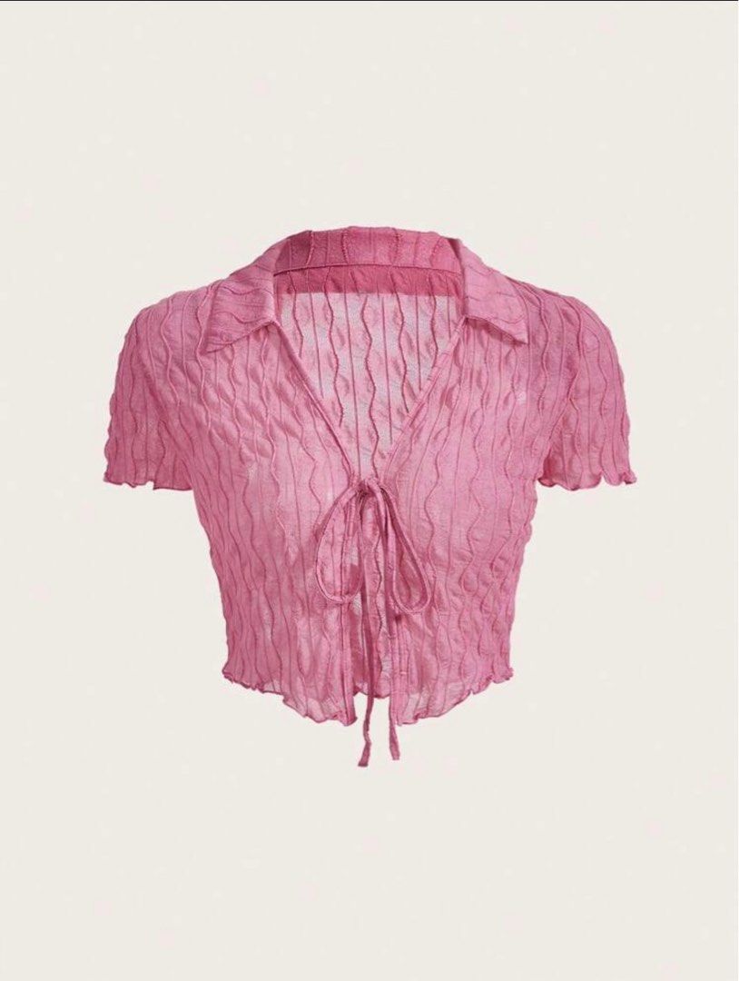 shein tie front lettuce trim (Category: Blouses) located in Manila. Submitted by theinternetz (Listing ID 1389024649, Image 1). Description: .