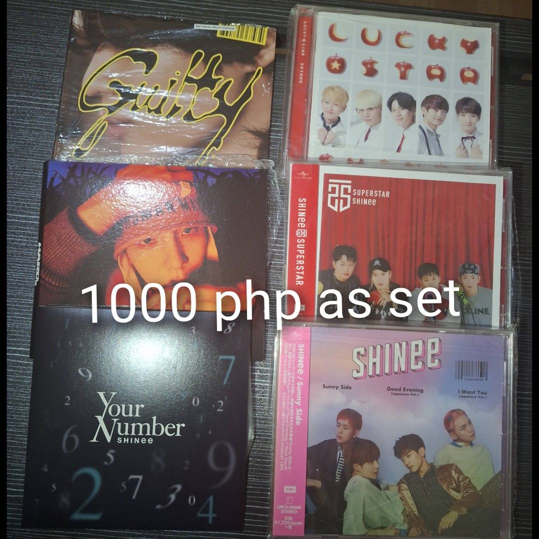 SHINee Japan albums as set (Category: CDs & DVDs) located in Quezon City. Submitted by inuyasha_07 (Listing ID 1388969643, Image 1). Description: sold as set.