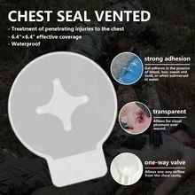 Tactical First Aid Chest Seal Vented 4 Holes Trauma Care for Combat ...
