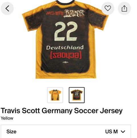 Travis Scott Germany soccer jersey Mサイズ Travis Scott Germany soccer jersey Mサイズ Travis Scott Germany