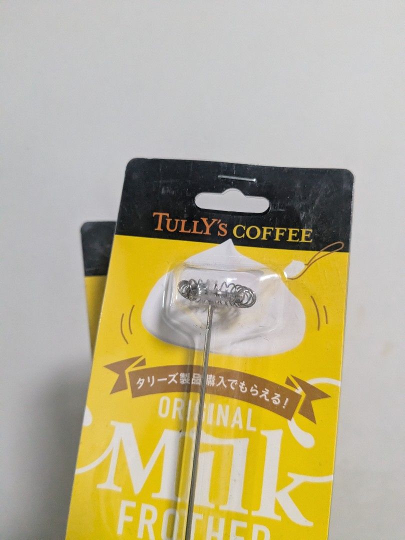 Tully Coffee Frother from Japan (Category: Coffee Machines & Makers) located in Quezon City. Submitted by nnncorner (Listing ID 1389072065, Image 3). Description: Original Tully's Coffee Milk Frother Sealed and never been used Battery operated I also have this, 1 year used ko na sya. Made in Japan Sold per piece ( 10 PCs) og price 453 in pesos Selling only for 250.