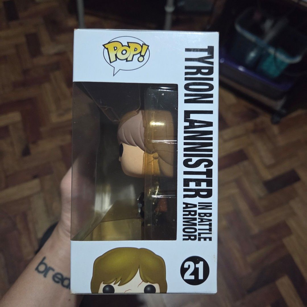 Tyrion Lannister Funko Pop (Category: Figurines & Statues) located in Cainta. Submitted by DBdibs (Listing ID 1388914552, Image 2). Description: 👀 Reading is essential. Make reading a habit. Funko Pop! - Television Game of Thrones Tyrion Lannister in Battle Armor #22 OG box ⭐ Authentic ⭐ Never Out Of Box (NOOB) ⭐ Add 40 for new protector ⭐ Pop in excellent condition. Box as small crease at the top (See last photo) 🏠 Item will be coming from Cai