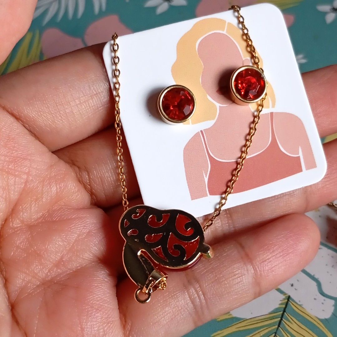 18k Rabbit Ruby set (Category: Earrings) located in Quezon City. Submitted by an.marie (Listing ID 1389168578, Image 3). Description: HIGH QUALITY TITANIUM STEEL MATERIAL 46cm-18.11 inches long avail in silver/gold WILL NOT TARNISH with everyday use WILL NOT DISCOLOR unlike silver WILL RETAIN it's luster and glimmer even if used everyday NOTE: Price is fixed - we give discounts for multiple orders only ☺️ 📍 Loc: QC Can do same day delivery; or a