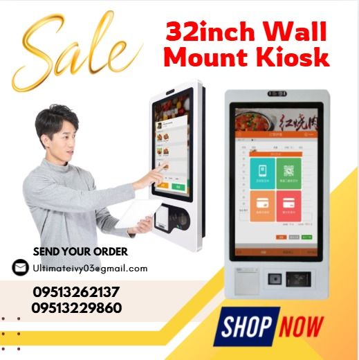 32inch Wall mount Kiosk For Sale (Category: Frames & Pictures) located in Caloocan City. Submitted by casesarian62993 (Listing ID 1389127451, Image 1). Description: Sale ‼️ Sale ‼️ Sale ‼️ Sale ‼️ Sale ‼️ Star Online Shopping 🛒. "Open at 9am to 5pm" Mon to Sat 32inch Wall mount Kiosk For Sale PHP 128,760 / Windows Price PHP 133,448 / Android Price Size : 32’’ Touch response time: 5ms Resolution: 1920 x 1080 Brightness: 350 cd/m2 OS : Windows 10 