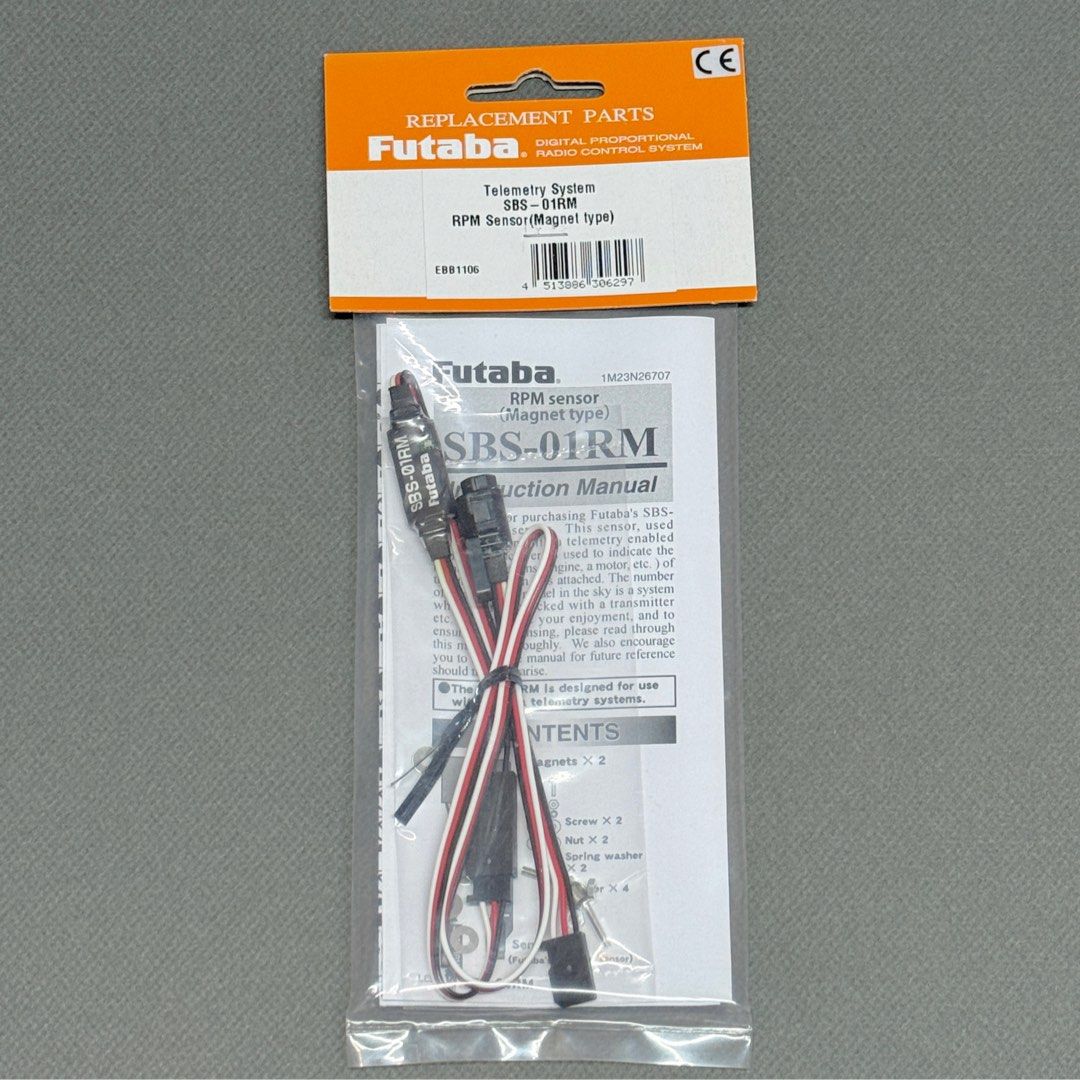 全新 Futaba SBS-01RM Magnetic Rotation RPM Sensor Engine Tachometer S ...