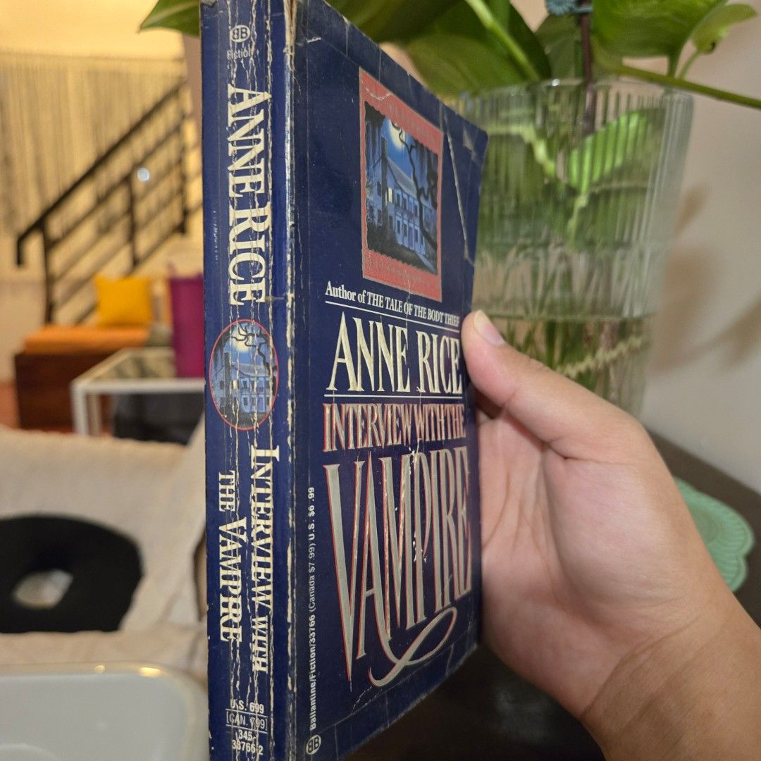 📚 Interview with the Vampire by Anne Rice – ₱100 (Category: Storybooks) located in Manila. Submitted by alfr527340944 (Listing ID 1389259587, Image 2). Description: ✨ The Vampire Chronicles, Book 1 The legendary gothic novel that redefined vampire fiction — basis of the hit film starring Tom Cruise and Brad Pitt, and now a TV series adaptation Title: Interview with the Vampire Author: Anne Rice Genre: Gothic Fiction / Horror / Fantasy Condition: