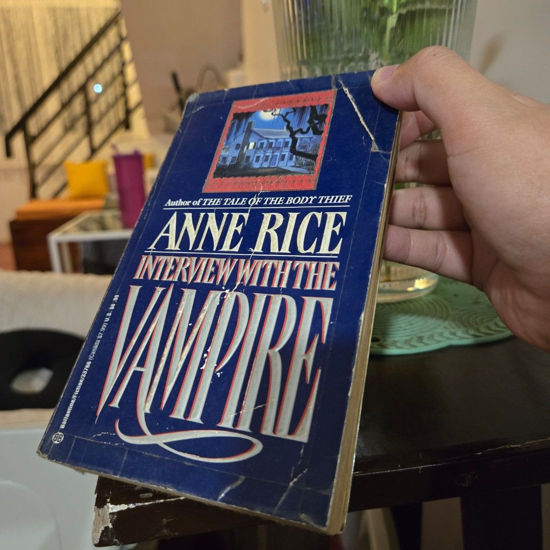 📚 Interview with the Vampire by Anne Rice – ₱100 (Category: Storybooks) located in Manila. Submitted by alfr527340944 (Listing ID 1389259587, Image 3). Description: ✨ The Vampire Chronicles, Book 1 The legendary gothic novel that redefined vampire fiction — basis of the hit film starring Tom Cruise and Brad Pitt, and now a TV series adaptation Title: Interview with the Vampire Author: Anne Rice Genre: Gothic Fiction / Horror / Fantasy Condition: