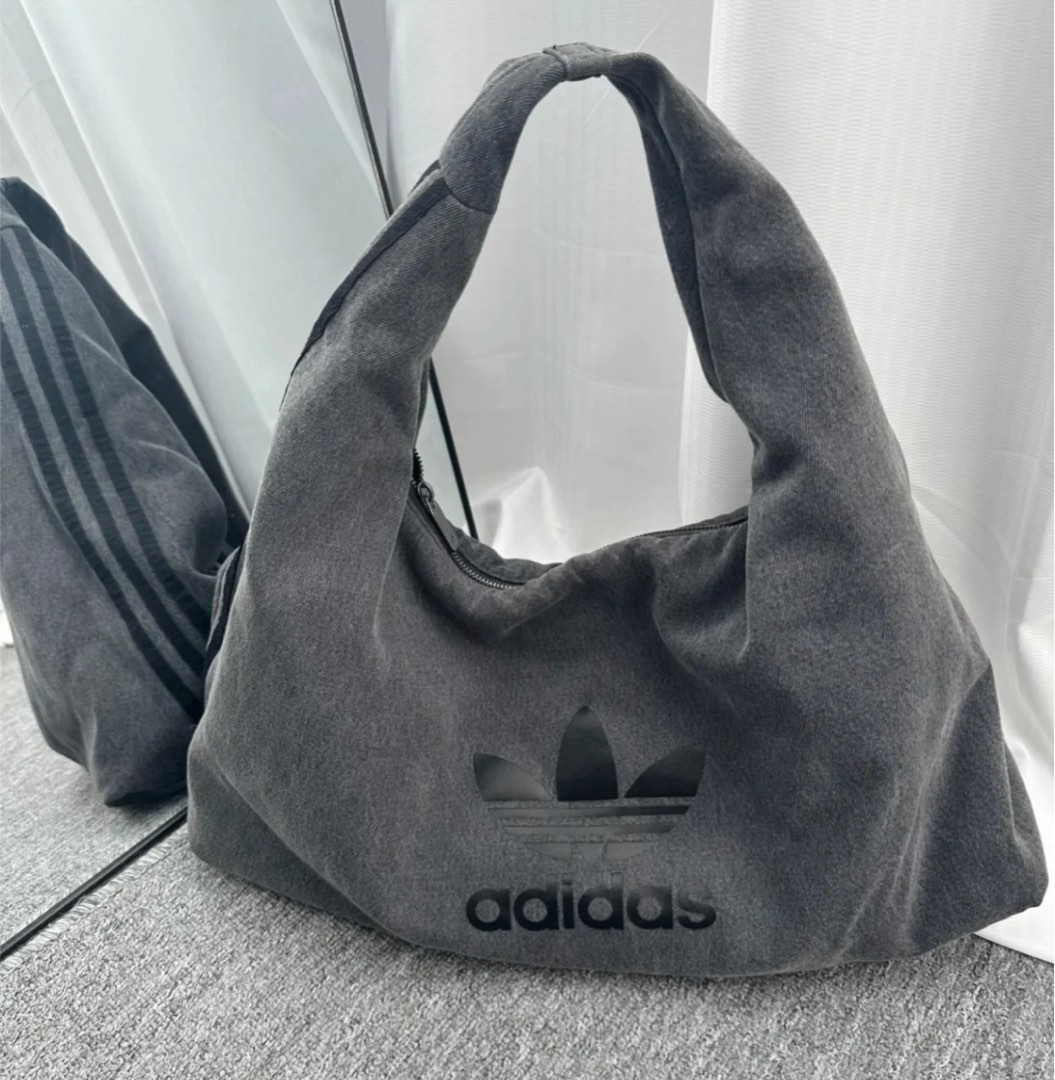 バッグ 海外限定Adidas デニム 雲形バッグ ユニセックス ブラック IX7694