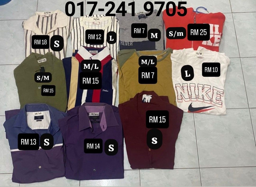 Baju bundle (Category: Activewear) located in Melaka Tengah. Submitted by muhdfarhan678 (Listing ID 1389165839, Image 2). Description: -cod area melaka -boleh POS kecuali Sabah serawak -berminat pm no diatas.