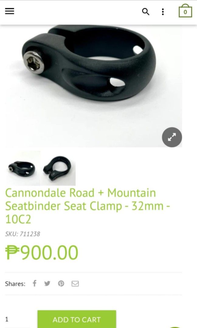 Cannondale Seat Clamp (Category: Bicycles) located in San Fernando. Submitted by nerosales (Listing ID 1389248558, Image 2). Description: Cannondale Seat Clamp Non quick release For 27.2mm or smaller seat post For bikes with seat tube outer diameter of 32mm or smaller 500 pesos only SM City Pampanga Shipping :J&T Payment :Gcash NO COD / NO COP.