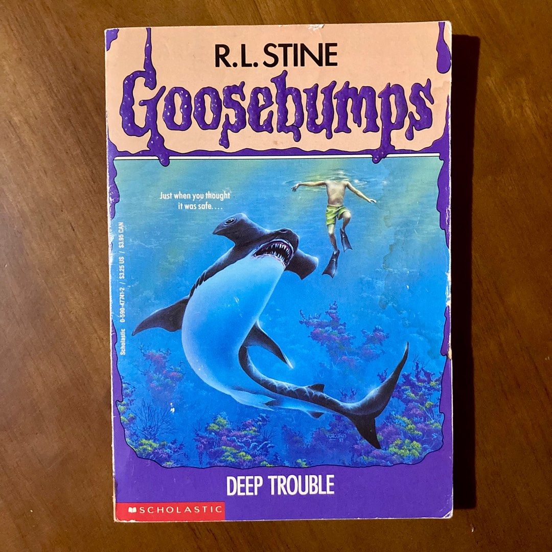 Deep Trouble by R.L. Stine (Goosebumps) (Category: Children's Books) located in Mandaluyong City. Submitted by booksforkeeps (Listing ID 1389147142, Image 1). Description: Vintage Paperback (1994) Used With stain on the cover (see photo) Good condition.
