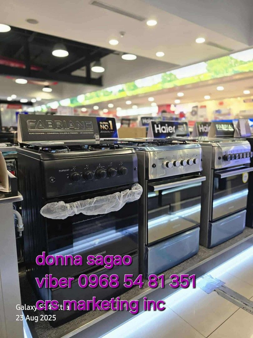 Fabriano gas range (Category: Ovens & Toasters) located in Manila. Submitted by donnasagao03665 (Listing ID 1389208926, Image 3). Description: 💙 FABRIANO GAS RANGE / FABRIANO COOKING RANGE 💙 ➖ F5S40G2-BL 13,000 ➖ F5S31G2-SS 16,900 ➖ F5S40G2-SS 15,500 ➖ F5S40G2-SS 17,400 ➖ F5S03E3BLS 24,600 ➖ F6S40G2-SS 21,500 ➖ F6S31G2-SS 20,700 ➖ F6S40G2-BL 18,800 PRICE MAY CHANGE WITHOUT PRIOR NOTICE BRANDNEW AND SEALED 1 YR WARRANTY PARTS AND SERVICE CASH ON