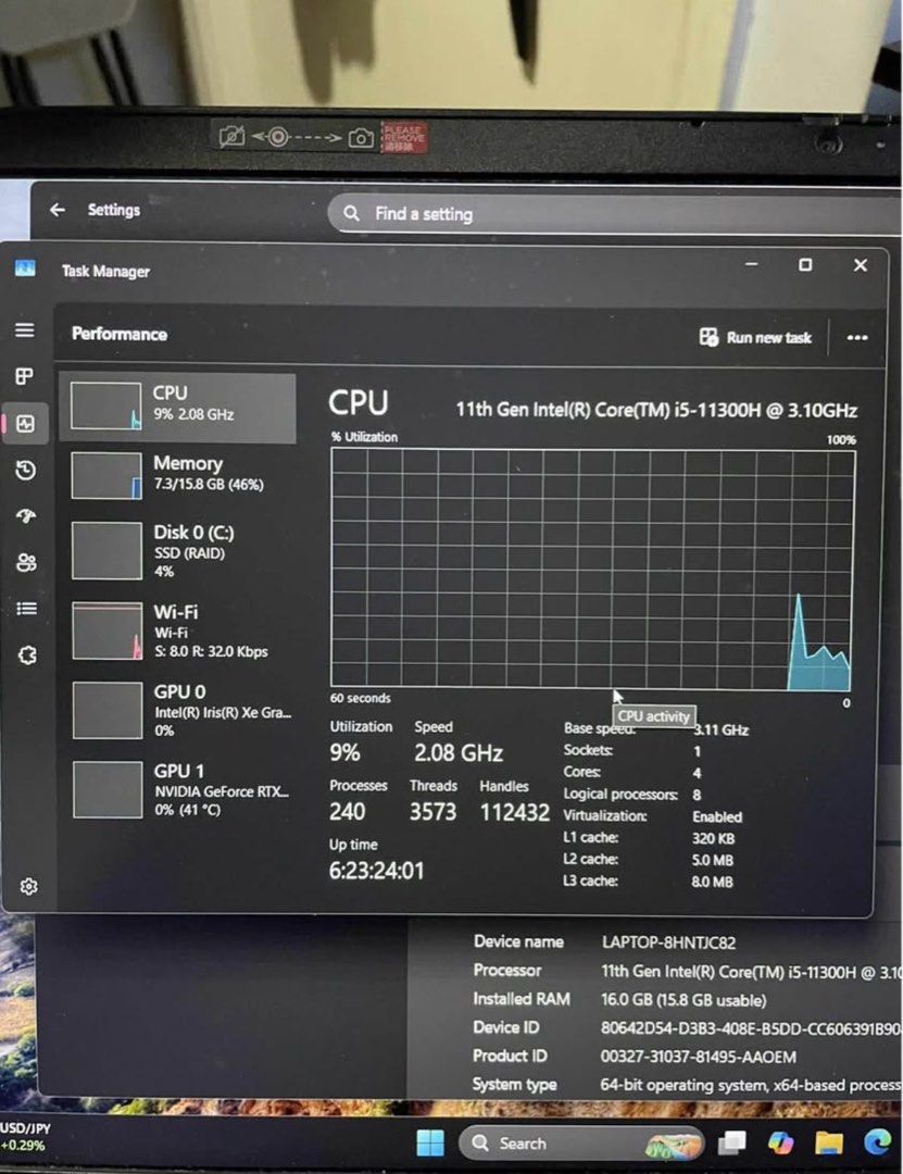 Gaming Laptop Lenovo Ideapad RTX (Category: Laptops & Notebooks) located in Marikina City. Submitted by mykonos944 (Listing ID 1389141829, Image 3). Description: Negotiable Lenovo IdeaPad Gaming 3 15|HU6 ¡5-11300H RTX 3050 Ti 165HZ 16gb ram (upgraded) bought October 2021 personal unit for gaming 98% batt health 512 gb SSD All ports working Windows 11 OS Charger Included No BOX No Bag Personal Warranty 1 Week.