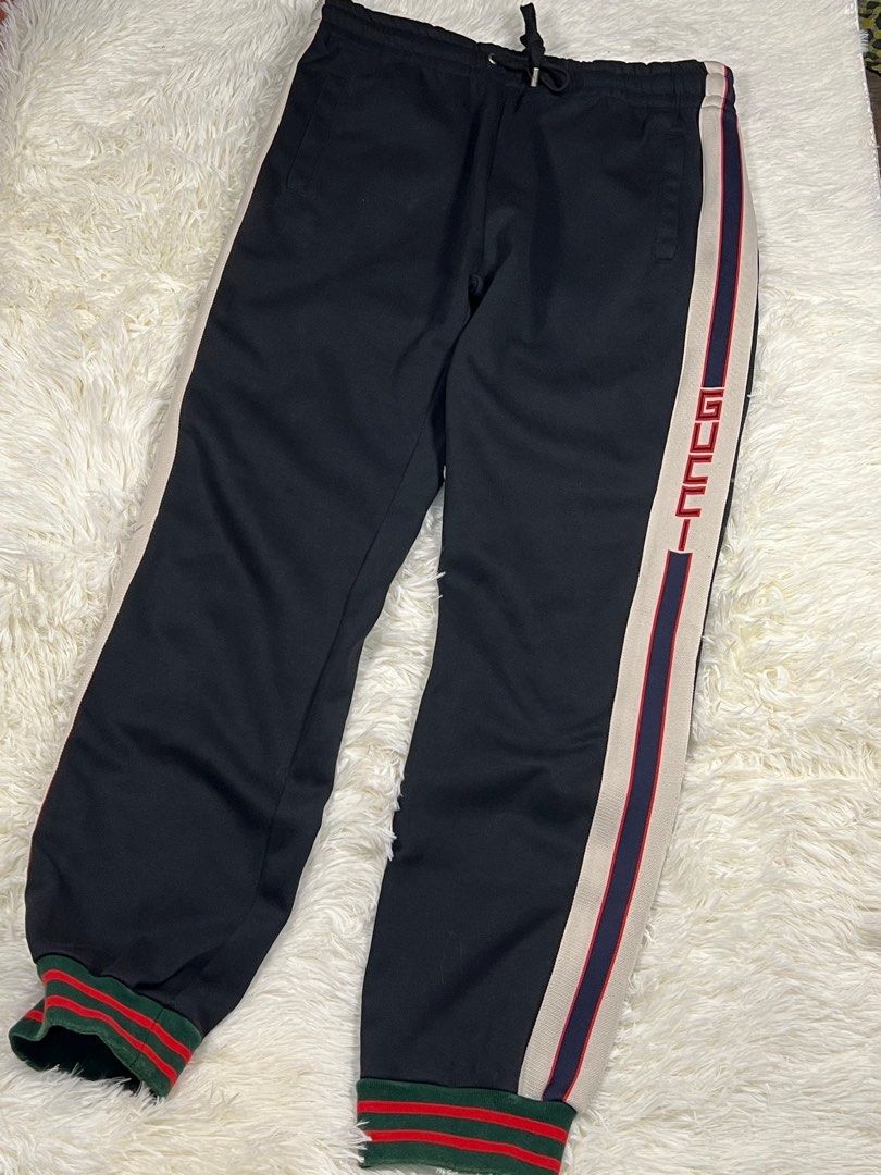 Gucci Technical Jogger Pants (Category: Joggers) located in Dipolog. Submitted by curateddeep (Listing ID 1389139187, Image 1). Description: Gucci Technical Jogger Pants Medium on Tag Fit to Large Dimes: 32-34 waistline Authentic Issue: Missing 1 Cord End .