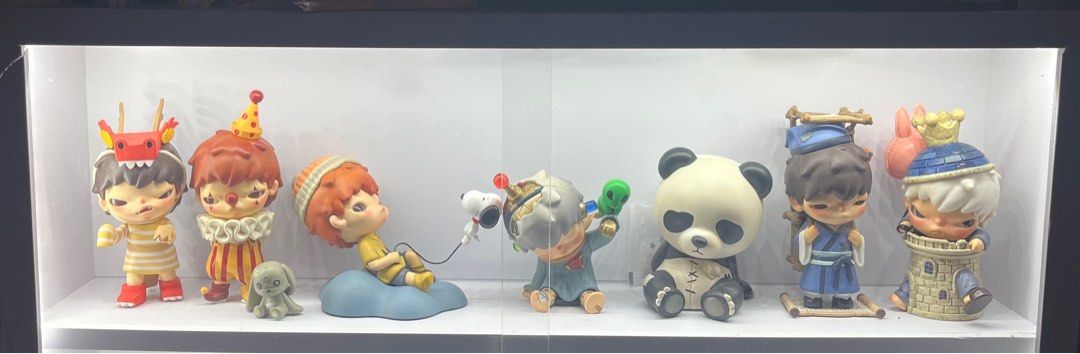 Hirono Specials/Secret (Category: Designer & Blind Box Toys) located in Manila. Submitted by jmbrl (Listing ID 1389200866, Image 1). Description: Prankster Loong ₱1500 Sad Clown ₱2200 Hirono x Peanuts ₱1400 Doll Panda ₱1200 Solitary Hermit [SOLD] See you ₱650 Never Growing Up ₱3700 - no cards, with box and foil - Boxes were folded, but in great condition - PAYO 📍South Cot. Mop: gcash/gotyme Mod: jnt/lbc.