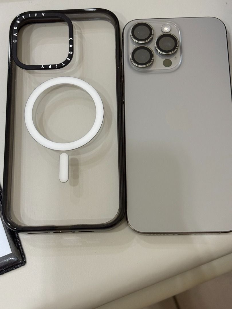 iProne 15 Pro Max (91% Batt Health) (Category: iPhone 15 Series) located in Quezon City. Submitted by kkclothing (Listing ID 1389111021, Image 2). Description: Selling iPhone 15 Pro Max – 91% Battery Health Includes: Original box MagSafe charger Original Casetify case.