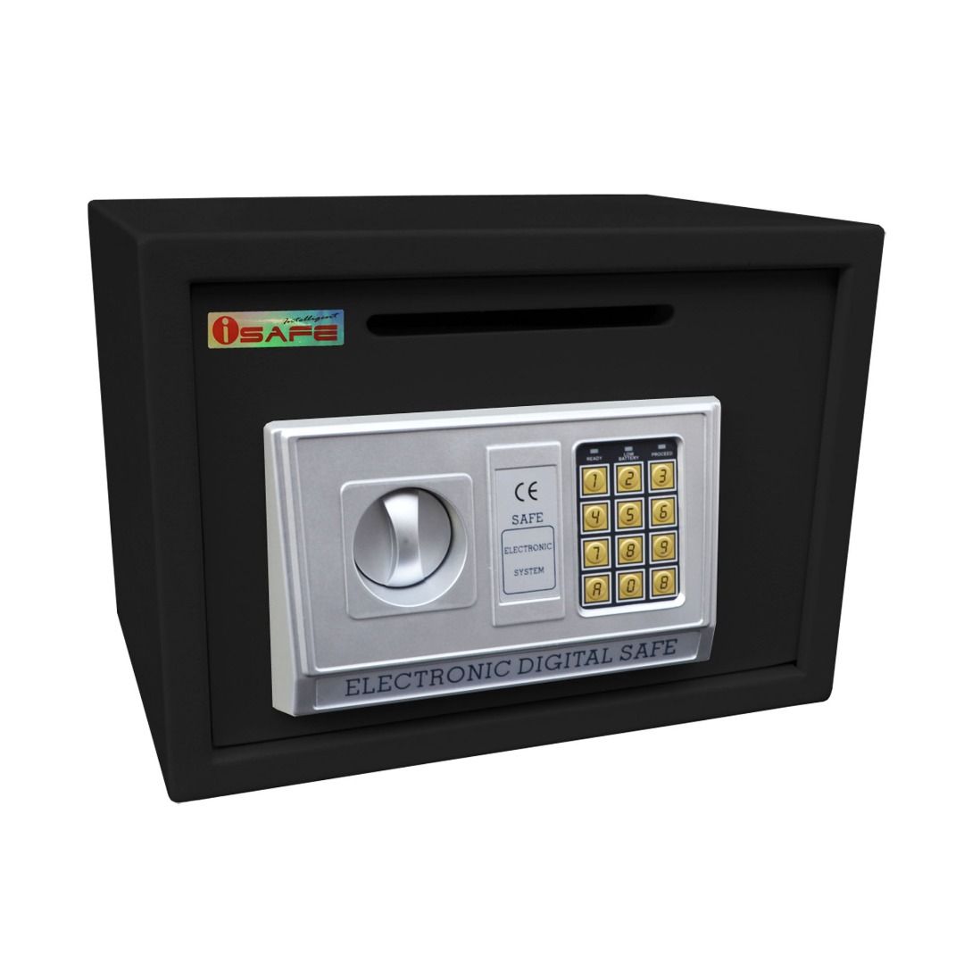 iSAFE™ SF-25H Electronic Digital Safe with Drop hole (Category: Safe) located in Makati City. Submitted by costuless_inc. (Listing ID 1221721817, Image 2). Description: Item Code: iSF-25H SALE PRICE: ₱2,699.00 Note: Price may change without prior notice. iSAFE™ Electronic Digital Safe with Drop hole ♡ Colors: Beige & Black ♡ Size: H25 x W35 x D25cm ♡ Material: Steel ♡ Simple keypad interface ♡ One-touch re-set button inside safe ♡ Time out period