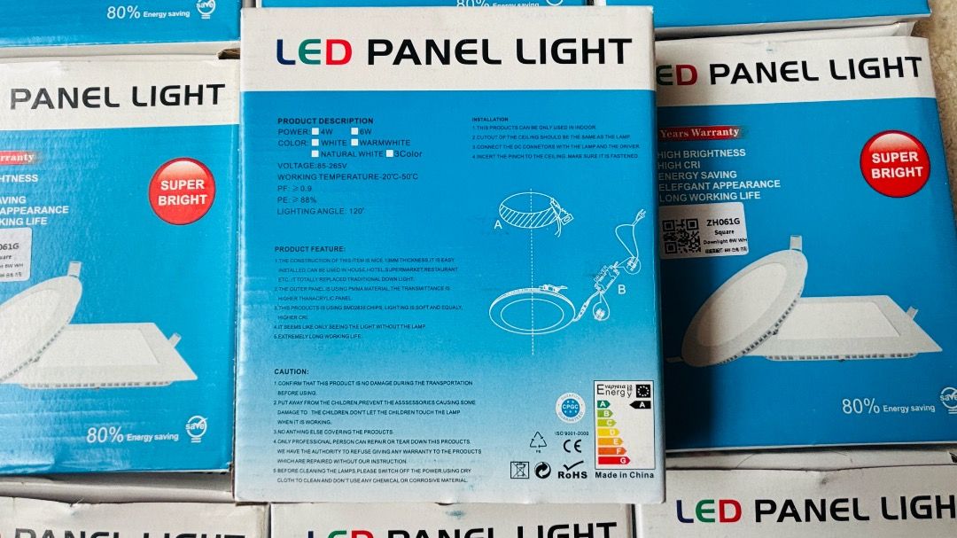 LED panel light (Category: Lighting) located in Singapore. Submitted by alpaca_land (Listing ID 1389124166, Image 3). Description: 🔥 LED Panel Lights Clearance – Brand New! 🔥 100% brand new, never used Bought at SGD 6.50 each, now letting go at only SGD 3 each Energy-saving Grade A, 6W, square shape, white color Suitable for office or home use Total: 10 pieces for only SGD 28 (bundle deal) ⚡ Reason for selling: Wrong size, doesn’t fit my wall..
