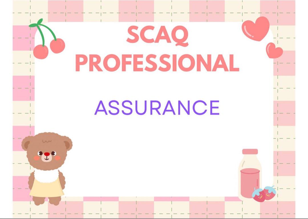 [LOWEST PASSING RATE] SCAQ SQP professional assurance exam study notes ...