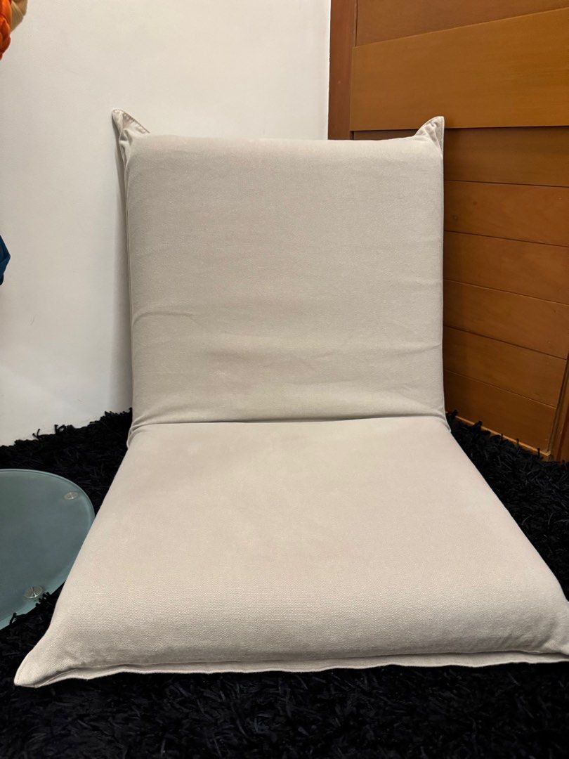 MUJI CUSHION SOFA W COVER (Category: Chairs) located in Quezon City. Submitted by xlgkx (Listing ID 1389236618, Image 2). Description: Perfect condition Rfs: moving Has a reclining feature (can be fully flat) so it’s compact Measurements in pic .