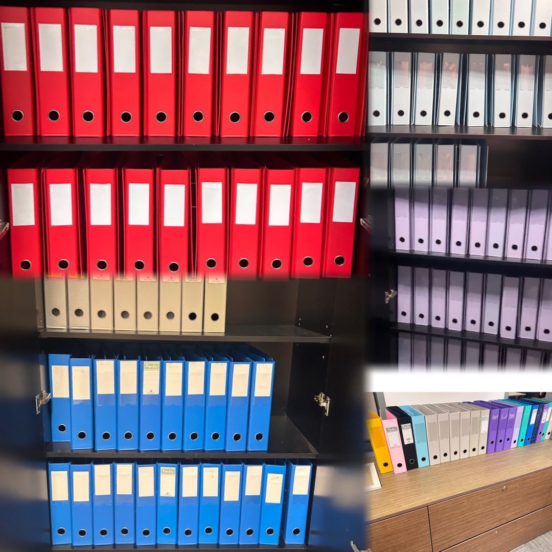 Multi colour arch file folders in bundle , Hobbies & Toys, Stationery ...