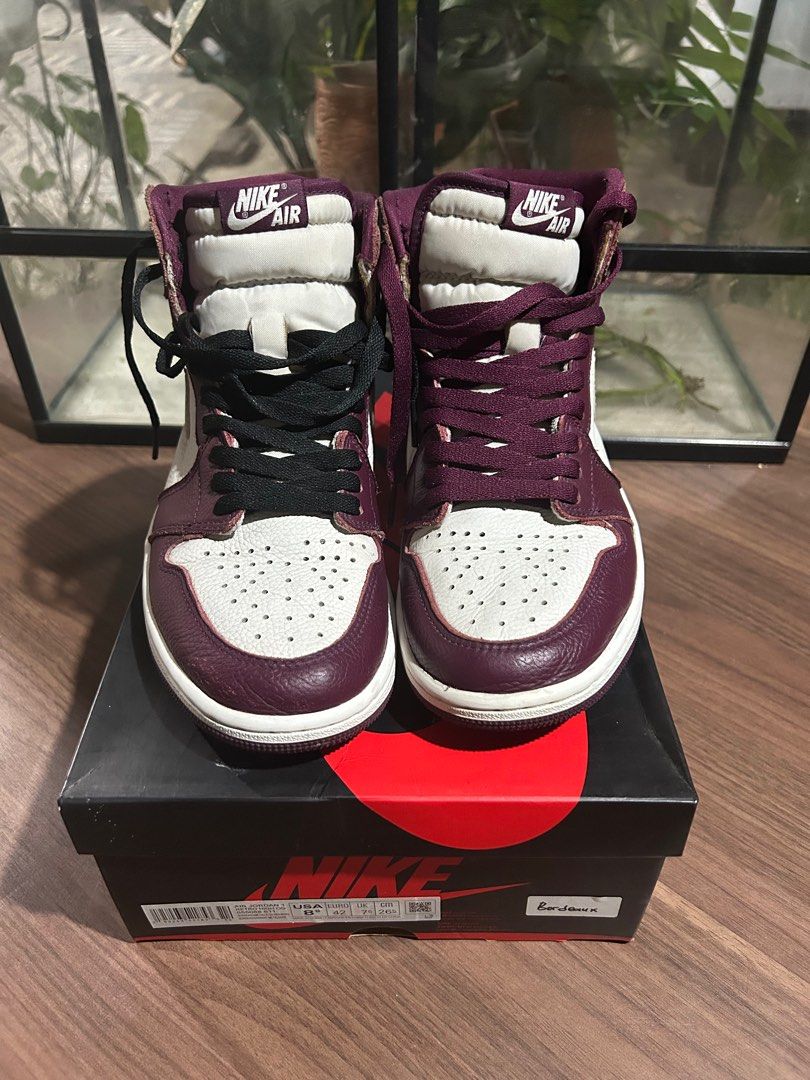 NIKE AIR JORDAN RETRO HIGH OG BORDEAUX (USED), Fesyen Pria