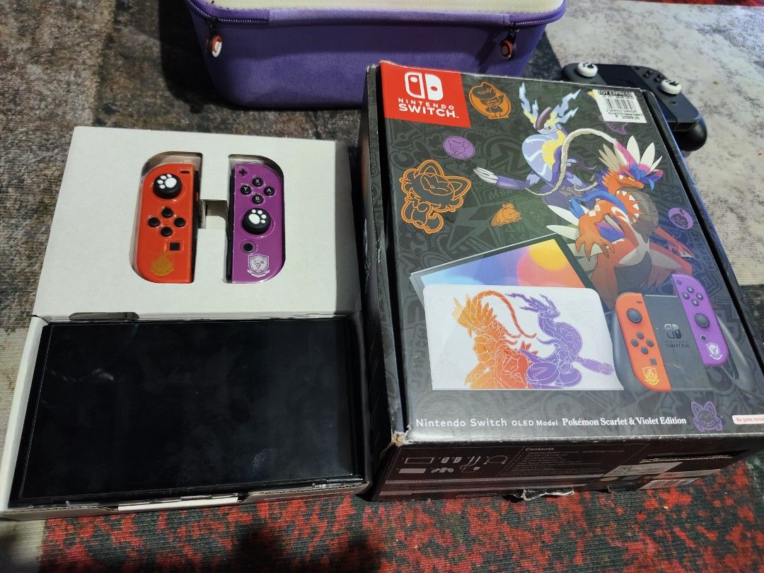 Nintendo Switch OLED Scarlet Edition (Category: Nintendo) located in Binan City. Submitted by olxph_401981327 (Listing ID 1389205055, Image 1). Description: For Sale only! Pokemon Scarlet Edition with: Box JoyCons Dock Grip Case Pouch No Games included yung straps itry pa kung mahanap.. 11k.