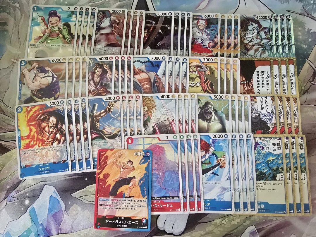 [OPTCG] One Piece Card Game OP-13 OP13 - Blue Red Portagas D Ace CURSR ...