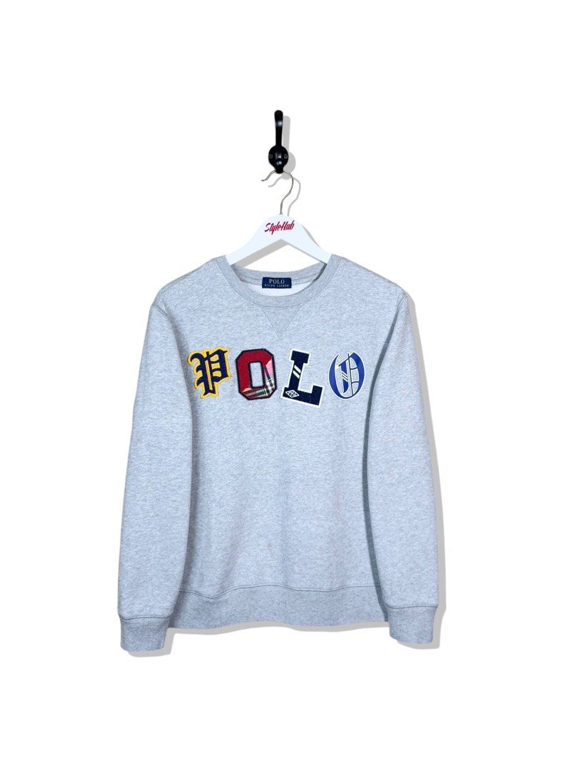 Ralph Lauren spellout sweatshirt (Category: Coats, Jackets and Outerwear) located in Cebu City. Submitted by stylehub_ (Listing ID 1389282030, Image 1). Description: Ralph L a ù r n | spellout sweatshirt M womens Width: 20 Length: 24.5 Condition: excellent Color rate: 9.8/10 .