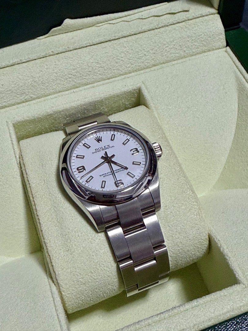 Rolex oyster perpetual 177200 stainless steel white lady not gmt sub submariner ladys (Category: Watches) located in Singapore. Submitted by moktorcycles (Listing ID 1389288126, Image 2). Description: Dated May 2013 Excellent condition Full box and papers No dings .