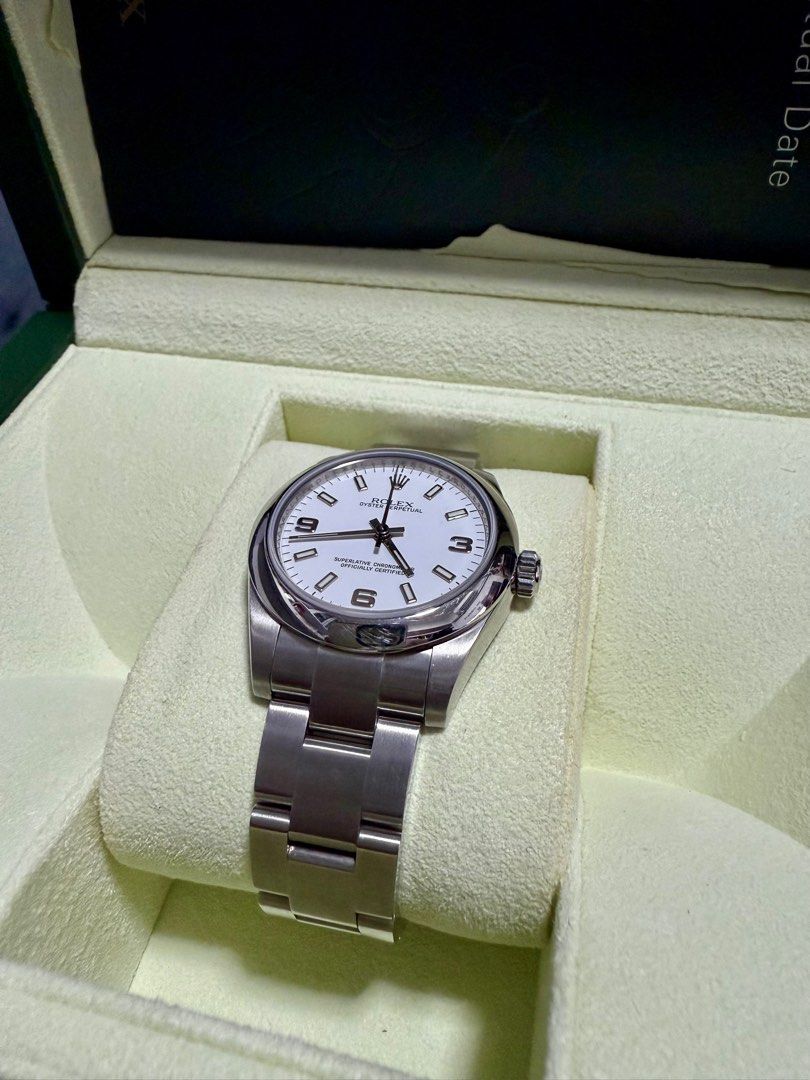 Rolex oyster perpetual 177200 stainless steel white lady not gmt sub submariner ladys (Category: Watches) located in Singapore. Submitted by moktorcycles (Listing ID 1389288126, Image 3). Description: Dated May 2013 Excellent condition Full box and papers No dings .