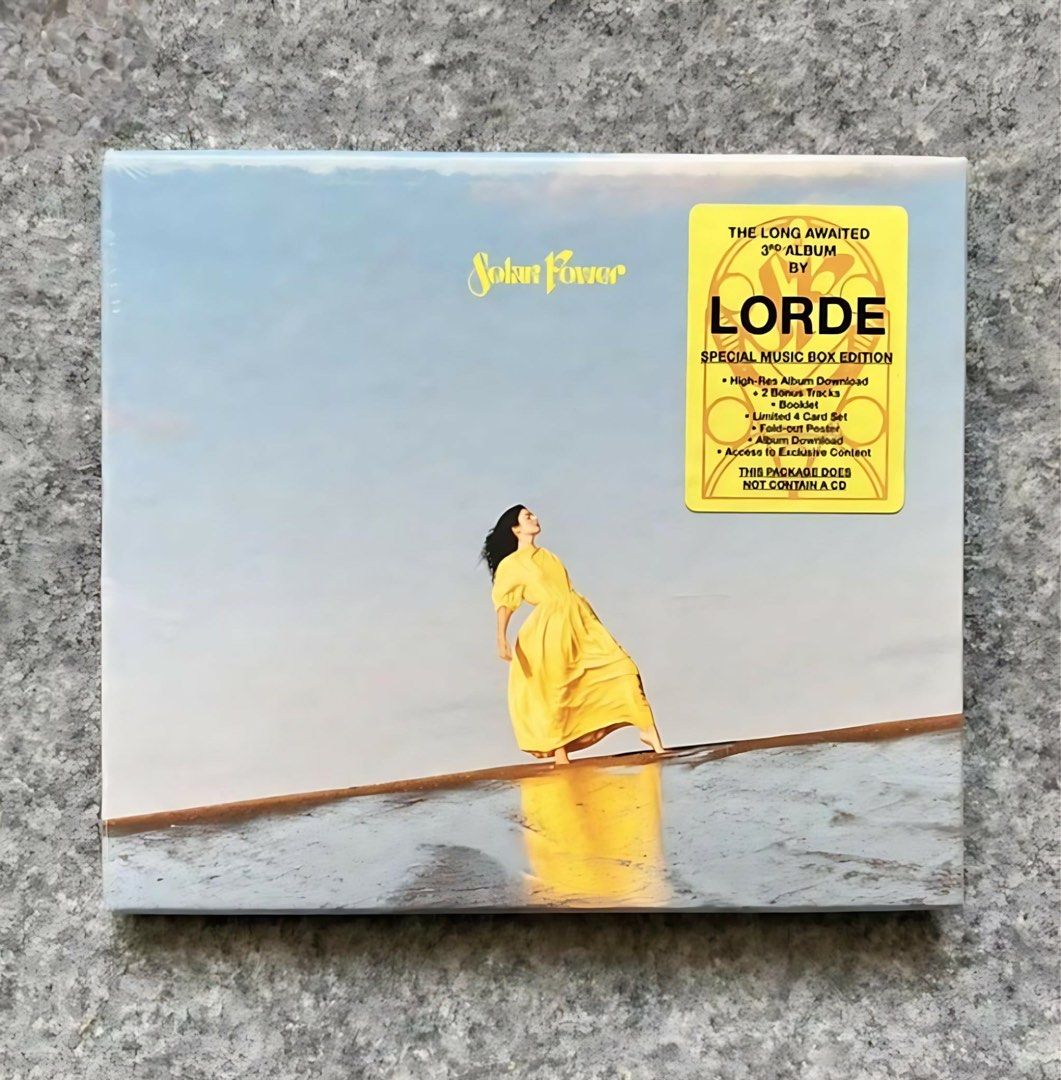 Solar Power - Lorde CD (Category: Electrical, Adaptors & Sockets) located in Dasmarinas. Submitted by ohsnaprecords (Listing ID 1389130665, Image 1). Description: Mode of Payment: Gcash/Paypal Mode of Delivery: JNT/GGX Shoulder po ng buyer ang shipping fee. Interested? Dm me.