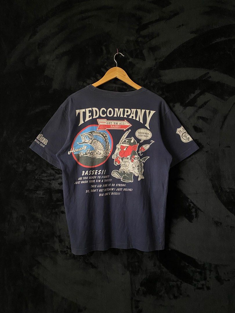 Vintage Ted Company Shirt (Category: Tshirts & Polo Shirts ) located in San Juan City. Submitted by collective__ (Listing ID 1389182897, Image 2). Description: Vintage Ted Company Shirt * Dimension - L 26.5 x W 21 inches * Sleeve Length - 8.5 inches * Shoulder - 5.5 inches * Hem - 21 inches * Size Label - 40 * Color Rate - 9/10 * Condition - 9/10 * Tedman * Lucky Red Devil - The color may vary due to lightning - Sleeve details - Excellent conditi