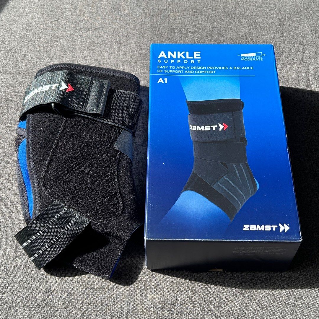 Zamst A1 Ankle Brace. Left, Medium (Category: Braces, Support & Protection) located in Makati City. Submitted by kreuk (Listing ID 1389217417, Image 2). Description: Zamst A1 Ankle Brace Purchased in L.A. Brand new Breathable Sports Ankle Support with Adjustable Three Way Straps for Moderate Lateral Ankle Sprain - Left, Medium .