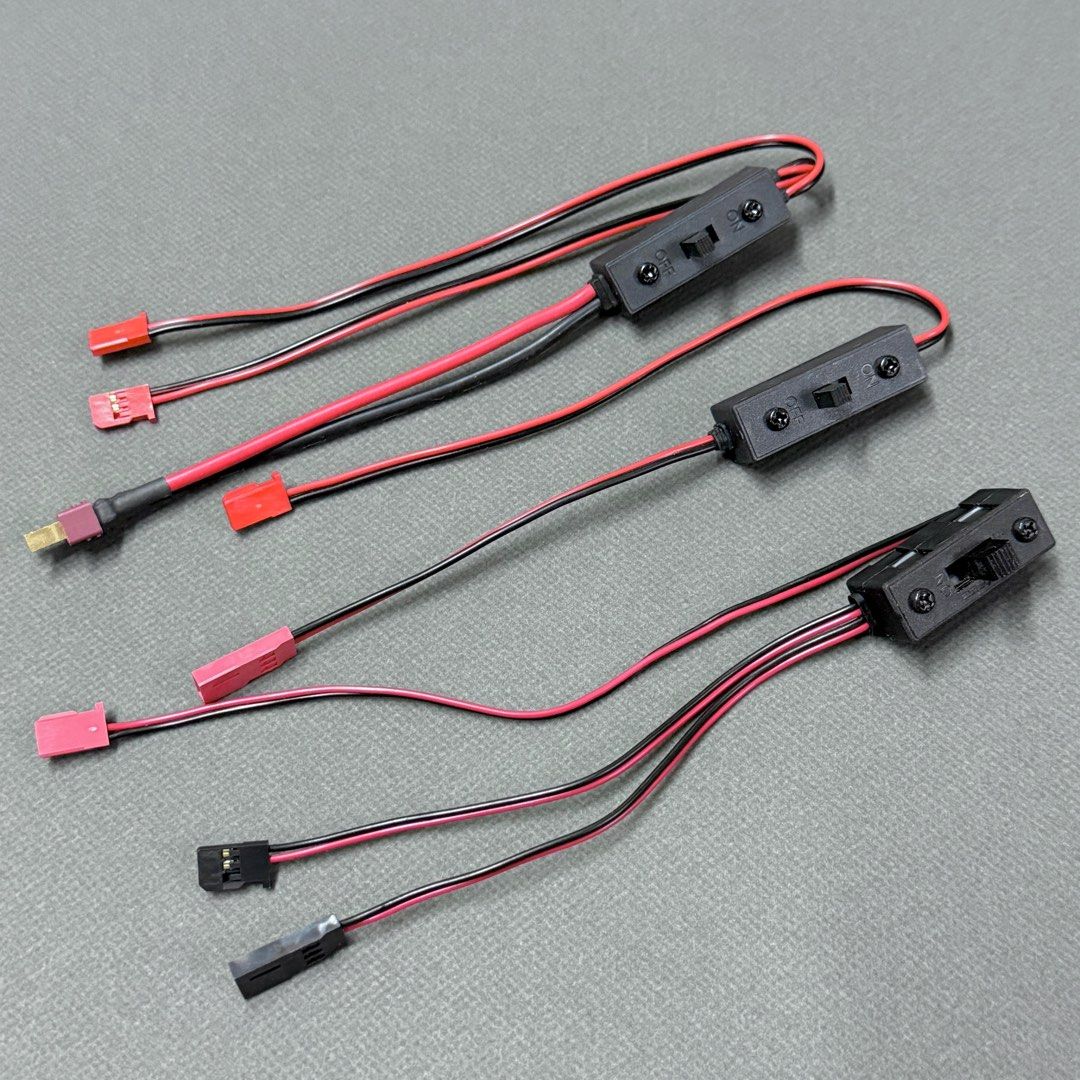 3pcs Futaba Heavy Duty On/Off Switch 原裝 大電流 開關掣 適合 遙控車 模型 飛機 滑翔機 直升機 雙星 ...