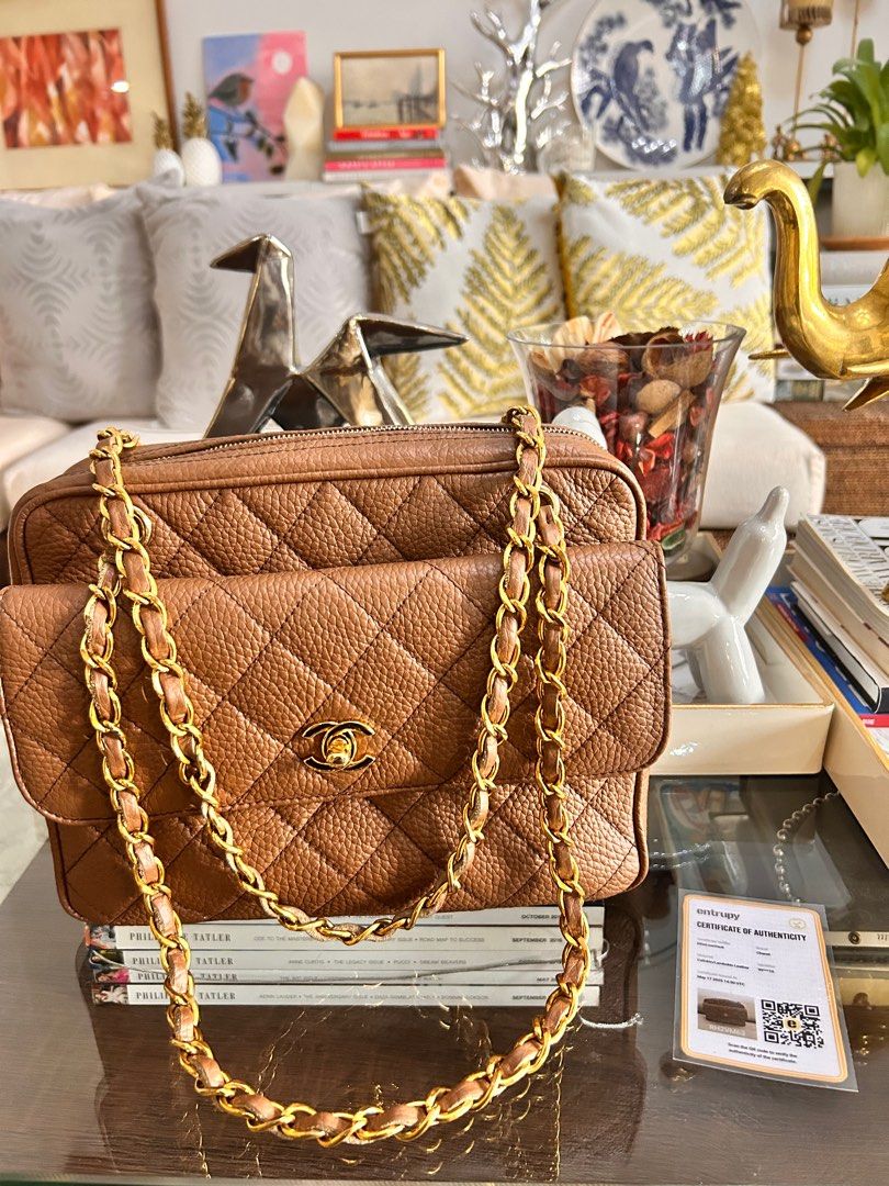 💯% Authentic Chanel Front Pocket Camera Bag (Category: Luxury Bags & Wallets) located in Paranaque City. Submitted by luxehuntsmla.bymari (Listing ID 1389351532, Image 1). Description: 💯% Authentic Chanel Front Pocket Camera Bag in Gold Hardware 🔸8.8/10 🔸flaw: one corner stained 🔸entrupy certificate included Php 110,000 only 🔘🔘🔘 All items posted are guaranteed authentic or your money-back if proven fake by a legitimate authenticator. 🔘🔘