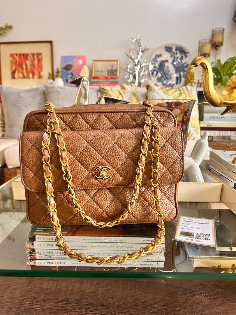 💯% Authentic Chanel Front Pocket Camera Bag (Category: Luxury Bags & Wallets) located in Paranaque City. Submitted by luxehuntsmla.bymari (Listing ID 1389351532, Image 2). Description: 💯% Authentic Chanel Front Pocket Camera Bag in Gold Hardware 🔸8.8/10 🔸flaw: one corner stained 🔸entrupy certificate included Php 110,000 only 🔘🔘🔘 All items posted are guaranteed authentic or your money-back if proven fake by a legitimate authenticator. 🔘🔘