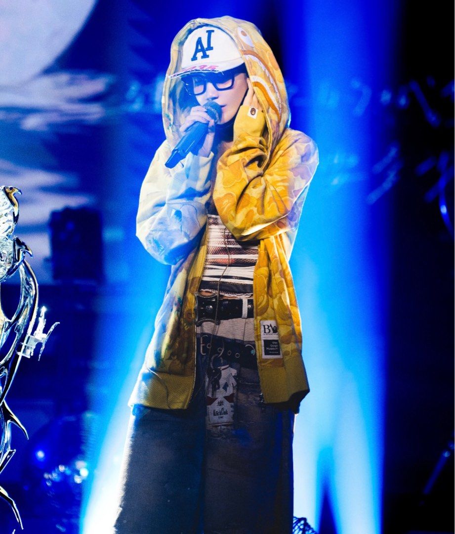 BAPE X VAN GOGH MUSEUM VGM SHARK FULL ZIP HOODIE, Men's Fashion