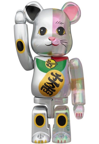 BE@RBRICK 招き猫透明メッキ×金/銀塗装千万両100％ & 400％, 興趣及 
