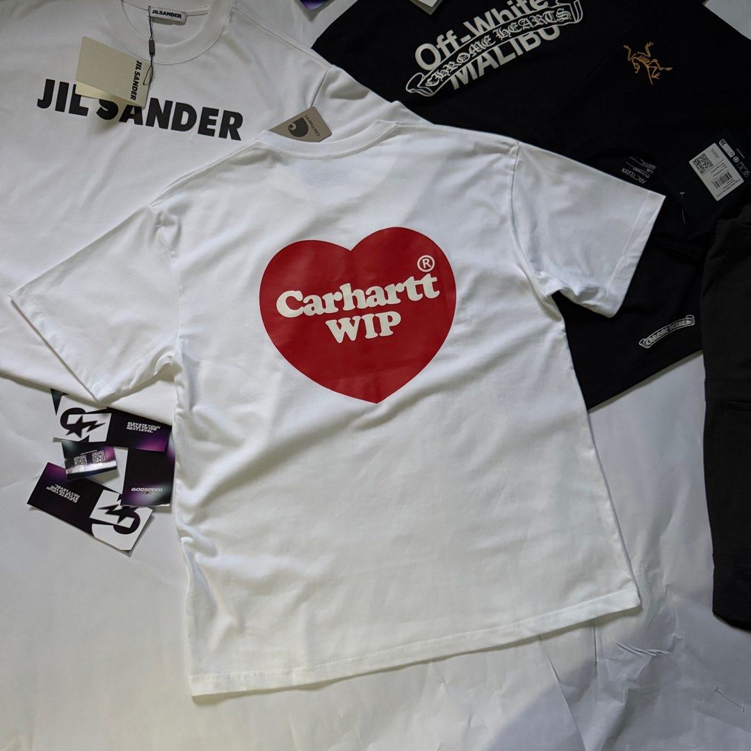 Carhartt WIP S/S Double Heart Tee (Category: Tshirts & Polo Shirts ) located in Manila. Submitted by godspeedmnl (Listing ID 1389448121, Image 1). Description: Carhartt WIP S/S Double Heart Tee 1,989PHP / Sizes: S, M, L, XL Colorway: White, Black Package Included: • Carhartt WIP S/S Double Heart Tee x 1 • Paper Bag •Free waterproof stickers! -These free waterproof stickers can be used on phones, laptops, and other devices. •Godspeed Mnl logo stic