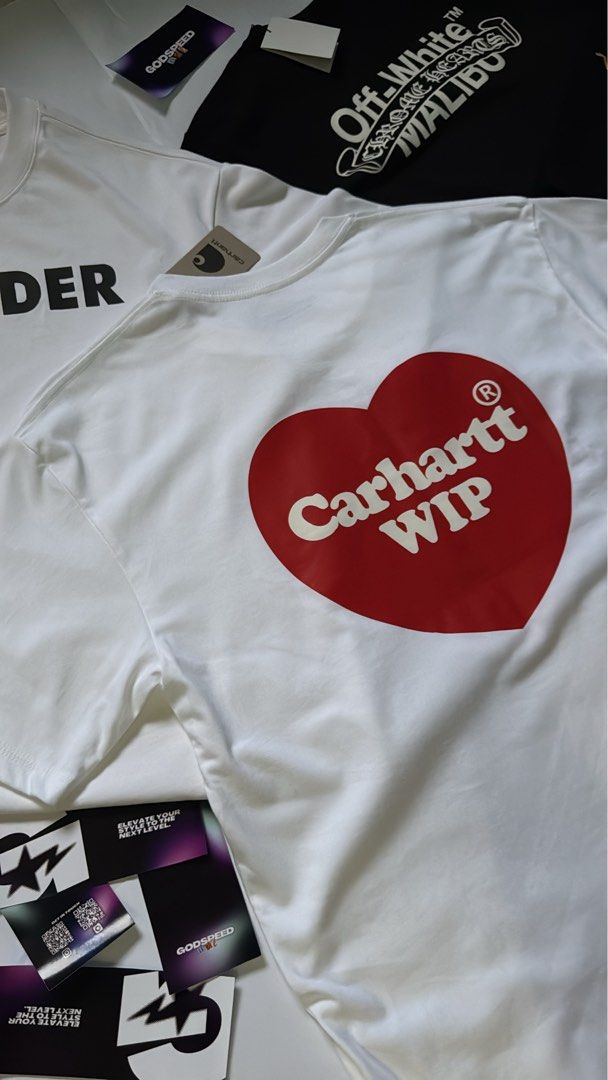 Carhartt WIP S/S Double Heart Tee (Category: Tshirts & Polo Shirts ) located in Manila. Submitted by godspeedmnl (Listing ID 1389448121, Image 3). Description: Carhartt WIP S/S Double Heart Tee 1,989PHP / Sizes: S, M, L, XL Colorway: White, Black Package Included: • Carhartt WIP S/S Double Heart Tee x 1 • Paper Bag •Free waterproof stickers! -These free waterproof stickers can be used on phones, laptops, and other devices. •Godspeed Mnl logo stic