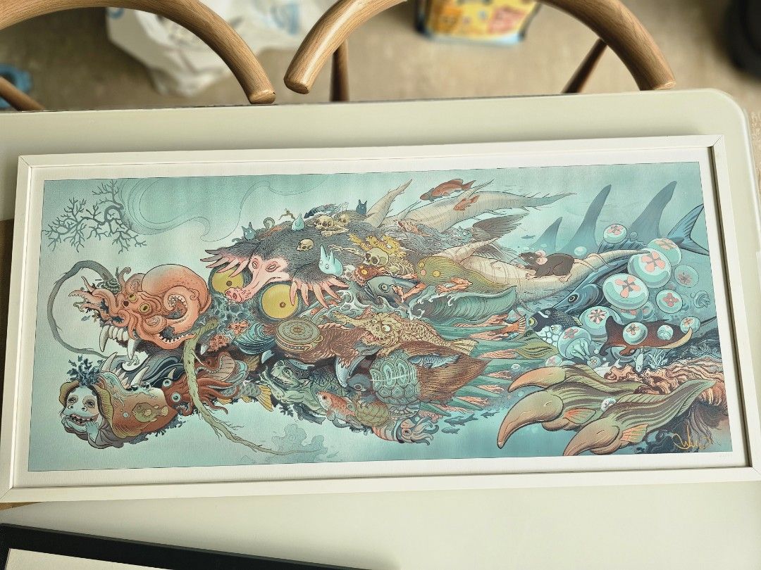 Framed original Jee Sayalero Tattoo Art Print Hobbies Toys Art