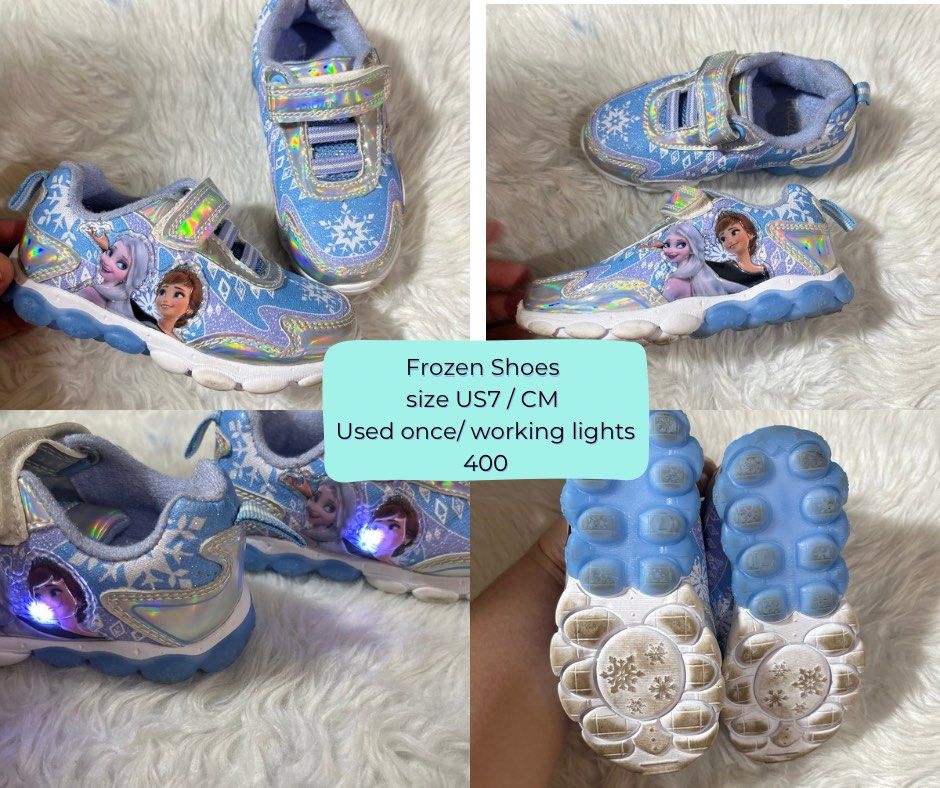 Frozen Shoes US 7 (Category: Babies & Kids Fashion) located in Imus. Submitted by declutterq123 (Listing ID 1389388625, Image 1). Description: Used once indoor Bagong bago Working lights .