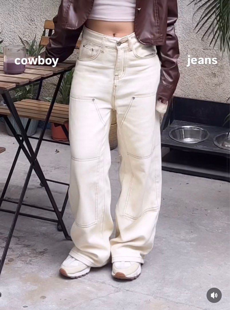 Girl Almighty Cowboy Jeans (Category: Jeans) located in Manila. Submitted by hellopanda_07 (Listing ID 1389485414, Image 2). Description: Never worn!! But has been in storage for a period of time. Size 29-30 Super nice!! Rfs: too small for me 😅.
