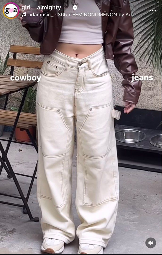 Girl Almighty Cowboy Jeans (Category: Jeans) located in Manila. Submitted by hellopanda_07 (Listing ID 1389485414, Image 1). Description: Never worn!! But has been in storage for a period of time. Size 29-30 Super nice!! Rfs: too small for me 😅.