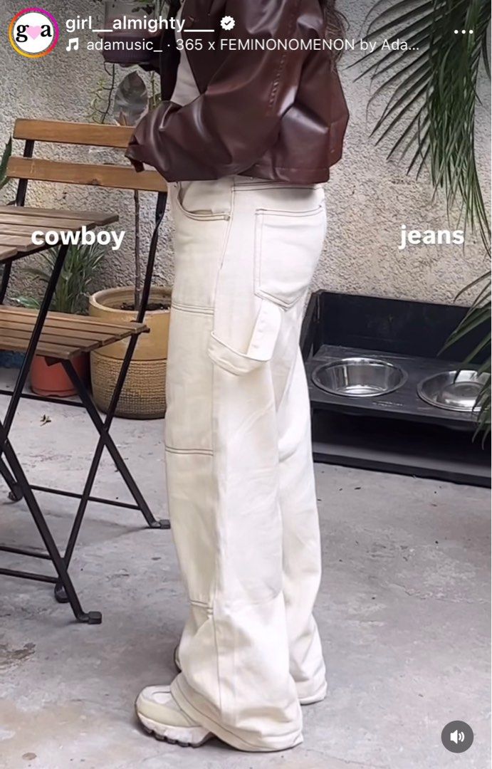 Girl Almighty Cowboy Jeans (Category: Jeans) located in Manila. Submitted by hellopanda_07 (Listing ID 1389485414, Image 3). Description: Never worn!! But has been in storage for a period of time. Size 29-30 Super nice!! Rfs: too small for me 😅.
