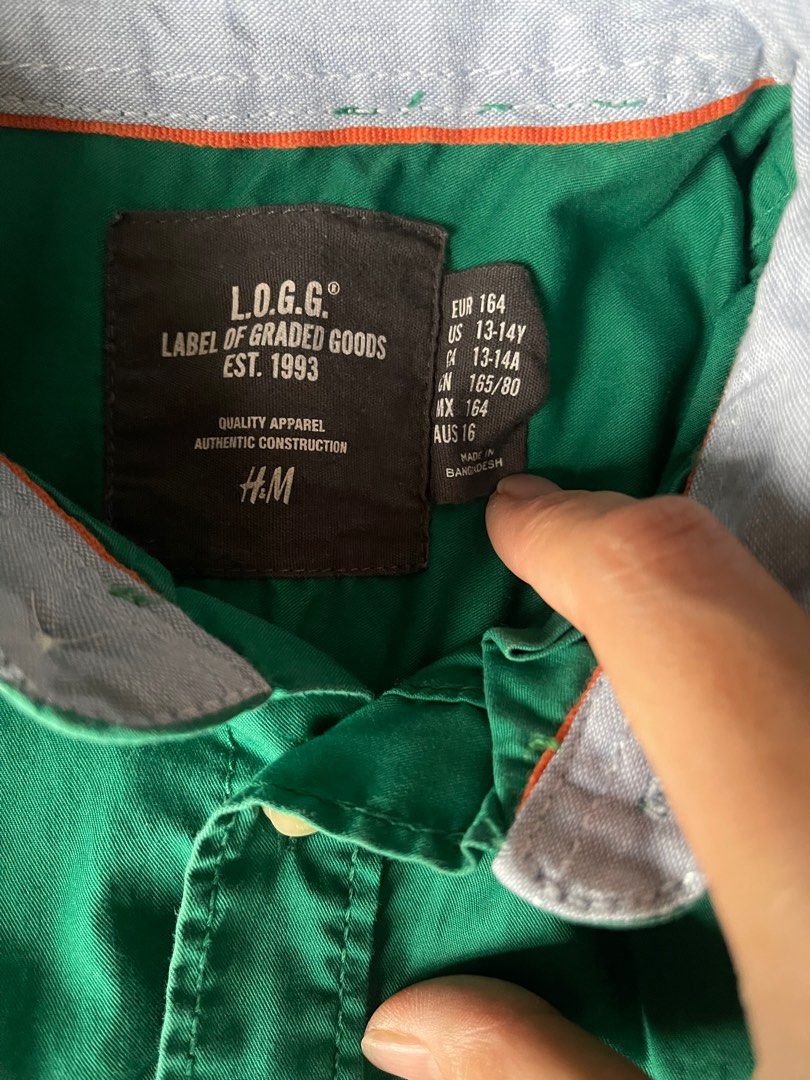 H&M Boys’ Polo (Category: Babies & Kids Fashion) located in San Juan City. Submitted by rike_ramirez (Listing ID 1389373861, Image 3). Description: Original H&M L.O.G.G Boys’ Long Sleeves Green Polo Size 13-14y.