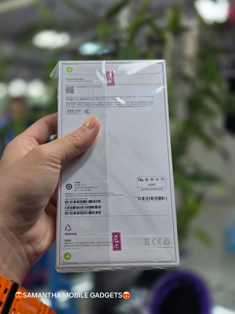Iphone 16 Promax 1TB Dual Sim Openline (Category: iPhone 16 Series) located in Manila. Submitted by lenweltong05295 (Listing ID 1389344801, Image 2). Description: Iphone 16 Promax 1TB Dual Sim Openline Brandnew Sealed with Warranty Onhand Stock.