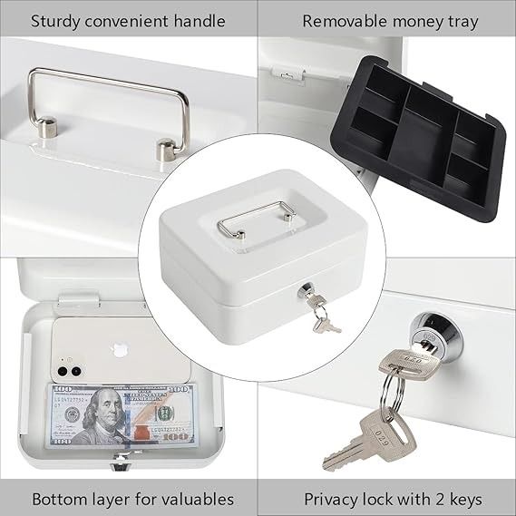 iSAFE™ CB-MED Metal Cash Box Medium Size (Category: Storage Boxes & Baskets) located in Quezon City. Submitted by costuless_qc_branch (Listing ID 1389397827, Image 3). Description: Item Code: CB-MED SALE PRICE: ₱399.00 Note: Price may change without prior notice. iSAFE Metal Cash Box Medium Size with Key Lock and handle ♡ Mini Storage Box ♡ 2 Keys for Security ♡ Money Box Has Sturdy Convenient Handle ♡ You can carry the box everywhere and hidden 